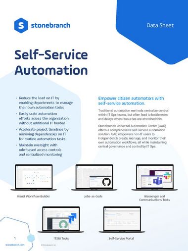 Download the data sheet: self-service automation