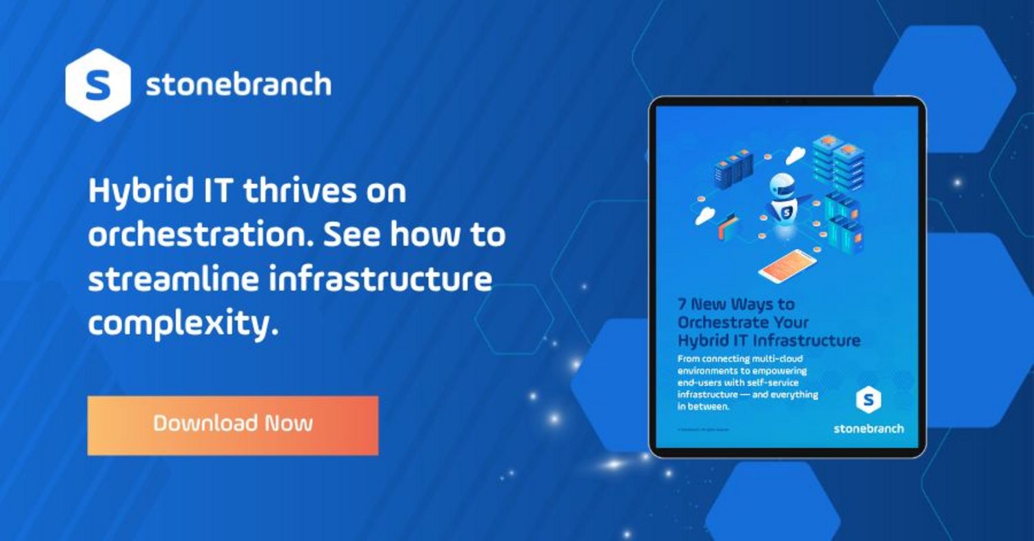 Download Now: 7 New Ways to Orchestrate Your Hybrid IT Infrastructure Hybrid IT thrives on orchestration. See how to streamline infrastructure complexity in the whitepaper: 7 New Ways to Orchestrate Your Hybrid IT Infrastructure