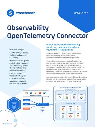 Read the data sheet: Observability OpenTelemetry Connector