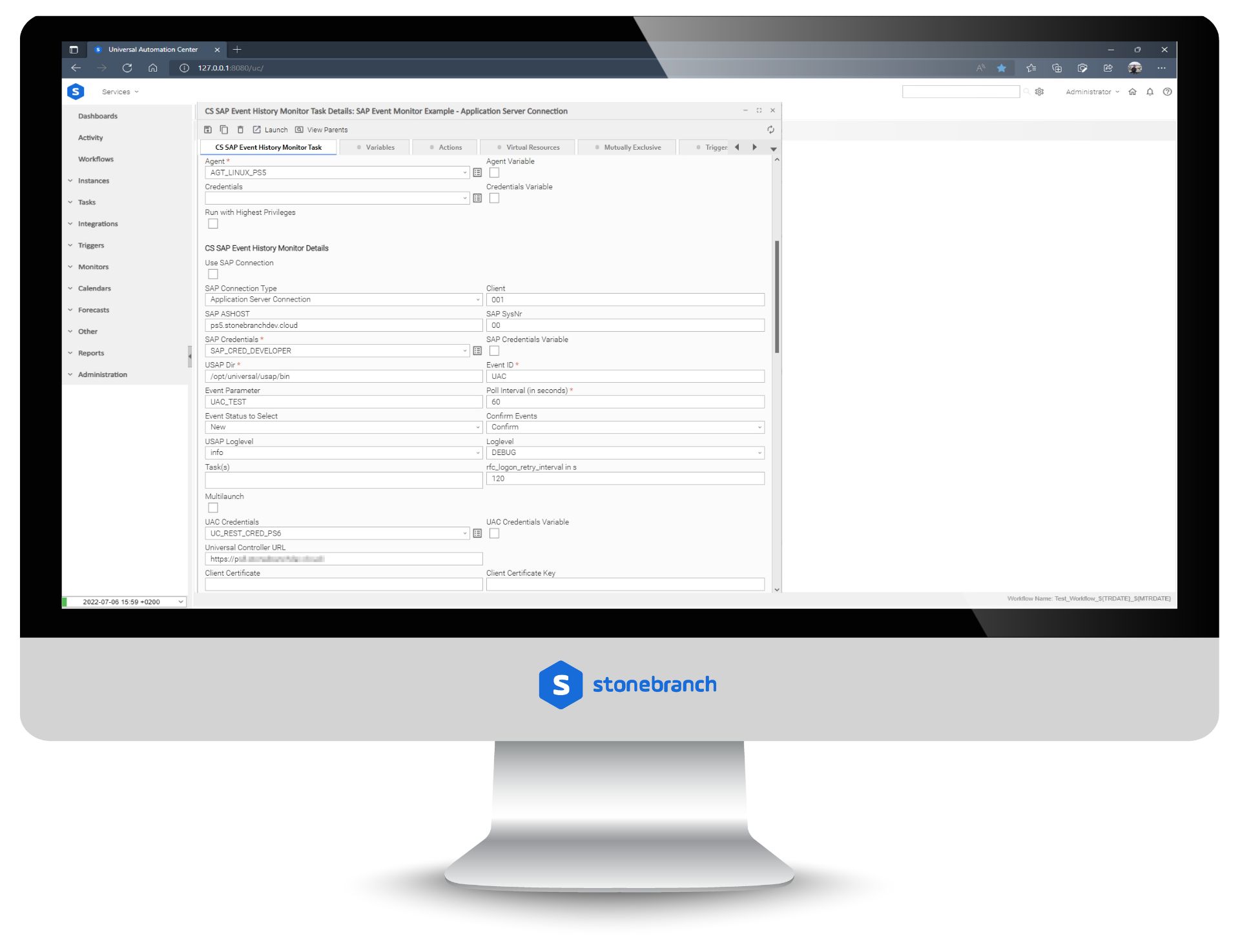 SAP: Event History Monitor